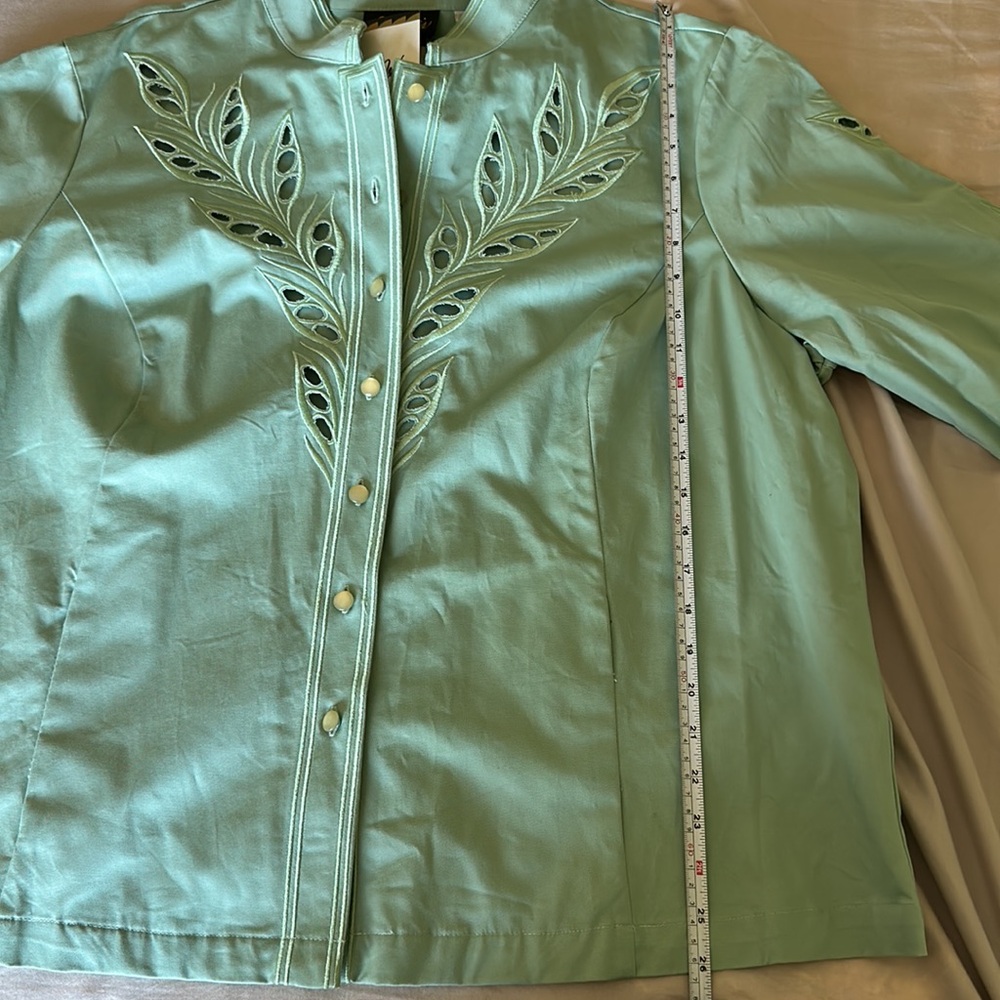 Bob Mackie Open Front Cut-Out Embroidery Jacket NWT - Picture 8 of 9